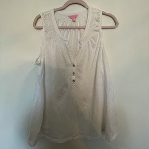 Lilly Pulitzer White Essie Tank
